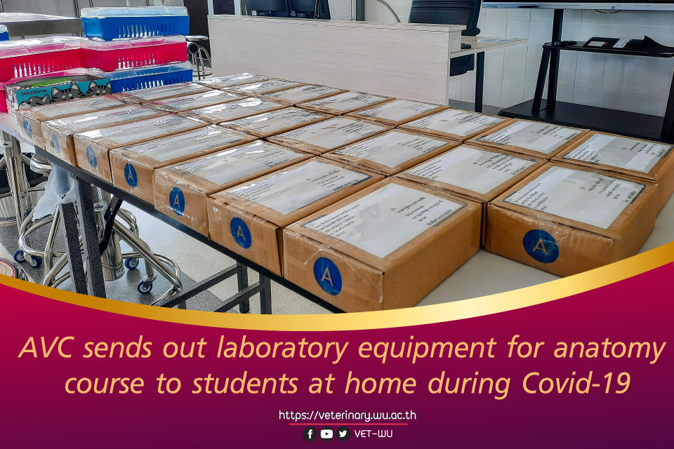 AVC sends out laboratory equipment for anatomy course to students at home during Covid-19