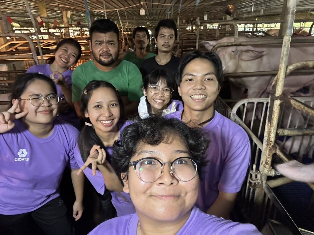 นักศึกษาสัตวแพทย์ ฝึกปฏิบัติงานวิชาชีพทางด้านสุกร ณ ปิยะวัชรฟาร์ม