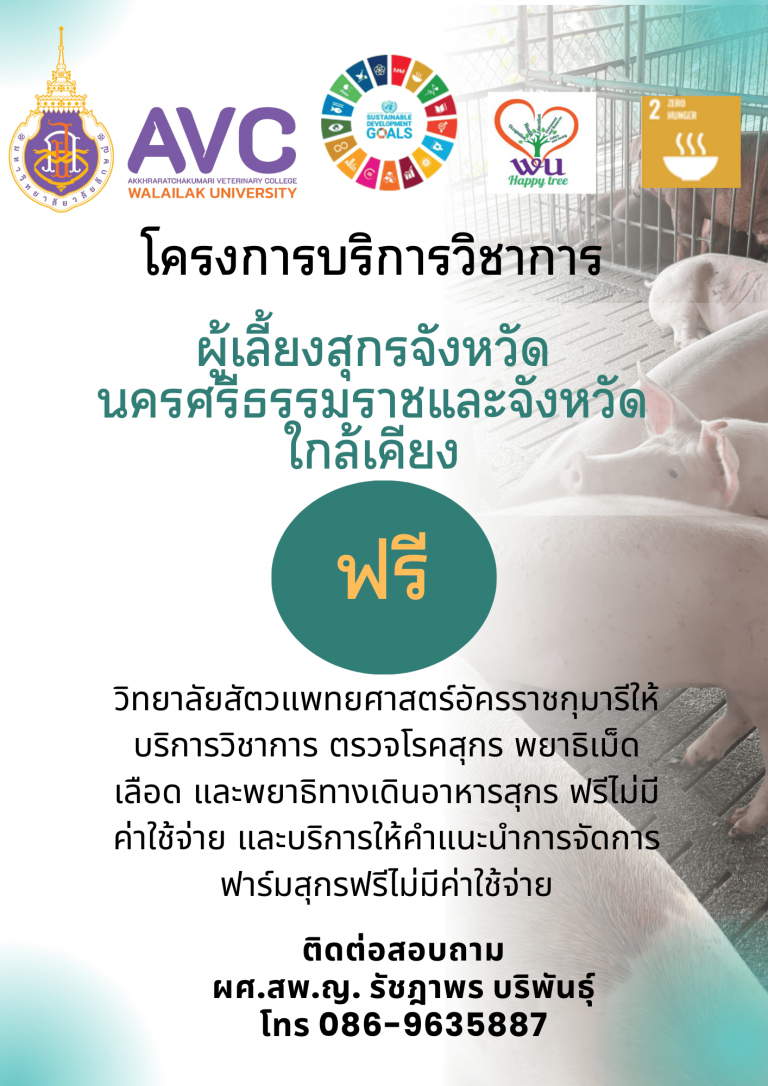 ขอเชิญชวน ตรวจโรค พยาธิเม็ดเลือด และพยาธิทางเดินอาหารสุกร ฟรีไม่มีค่าใช้จ่าย