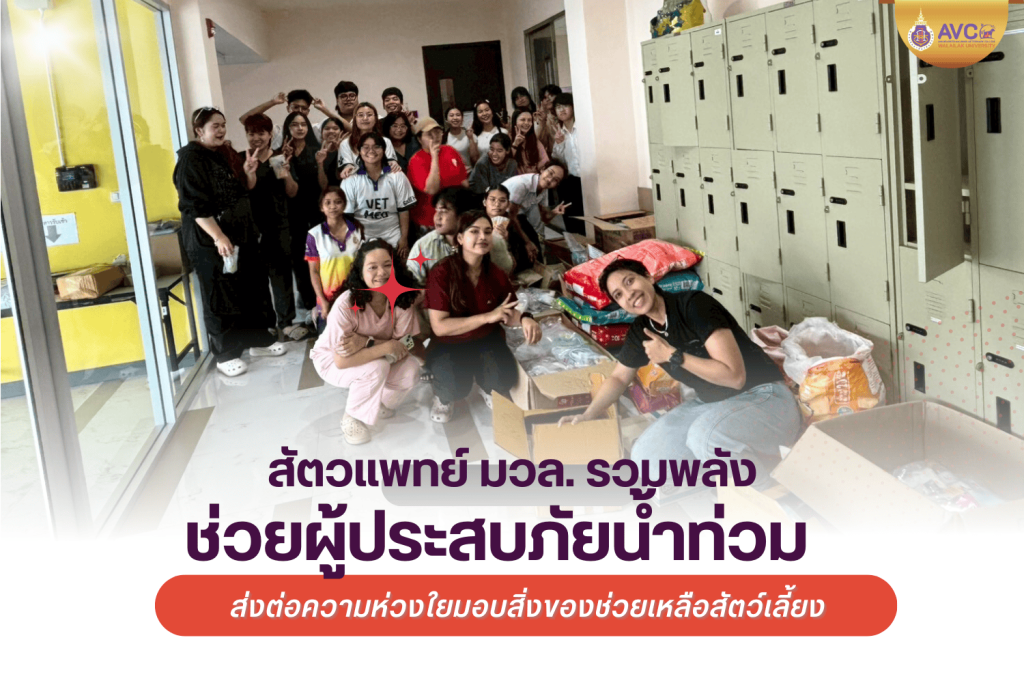 วิทยาลัยสัตวแพทยศาสตร์อัครราชกุมารี รวมพลังช่วยสัตว์เลี้ยงผู้ประสบภัยน้ำท่วม ส่งต่อความห่วงใยถึงคณะสัตวแพทยศาสตร์ ม.อ.